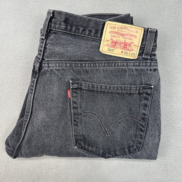 Levi's Other - Vintage Levis 505 Regular Fit Jeans Men's‎ 36x29 Washed Black USA Made 2003 Y2K